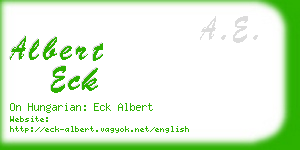 albert eck business card